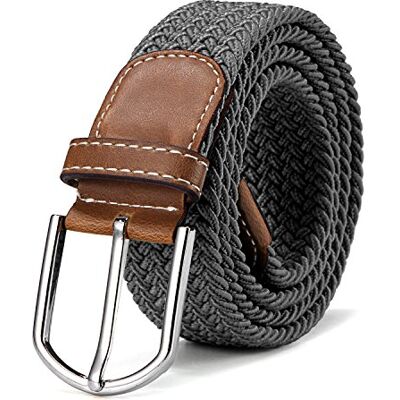 DonDon Cinto entrançado extensível e elástico para homens e mulheres de 100 cm a 130 cm de comprimento DonDon Cinto entrançado extensível e elástico para homens e mulheres de 100 cm a 130 cm de comprimento