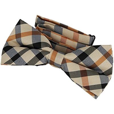 DonDon Gravata-borboleta para homem xadrez, laço de latão já atado, ajustável DonDon Gravata-borboleta para homem xadrez, laço de latão já atado, ajustável