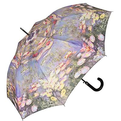 VON LILIENFELD Guarda-chuva automático Claude Monet: Nenúfar mulher homem grande arte estável VON LILIENFELD Guarda-chuva automático Claude Monet: Nenúfar mulher homem grande arte estável