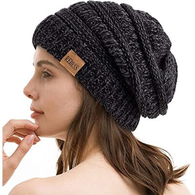REDESS Gorro de Malha Slouchy para Homens e Mulheres Inverno Quente Chunky Macio Oversized de Cabo REDESS Gorro de Malha Slouchy para Homens e Mulheres Inverno Quente Chunky Macio Oversized de Cabo