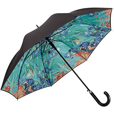 VON LILIENFELD Guarda-chuva de Chuva Longo Clássico Automático Grande Arte Vincent van Gogh: Lírio Duplo Revestimento VON LILIENFELD Guarda-chuva de Chuva Longo Clássico Automático Grande Arte Vincent van Gogh: Lírio Duplo Revestimento