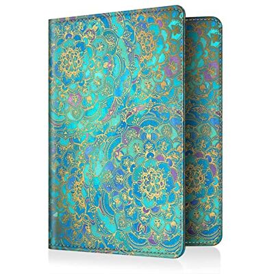 FINTIE Capa de passaporte carteira com bloqueio RFID para passaporte, cartão de crédito/visita/médica, passes de embarque FINTIE Capa de passaporte carteira com bloqueio RFID para passaporte, cartão de crédito/visita/médica, passes de embarque