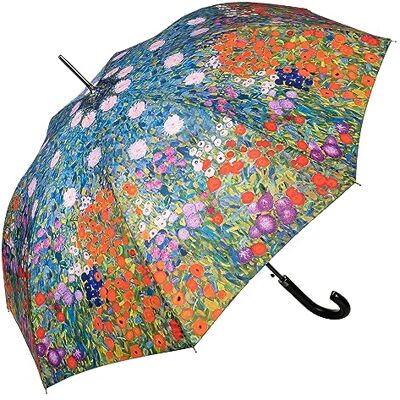 VON LILIENFELD Guarda-chuva de chuva Gustav Klimt Giardino della fattoria Largo Clássico Automático Grande VON LILIENFELD Guarda-chuva de chuva Gustav Klimt Giardino della fattoria Largo Clássico Automático Grande