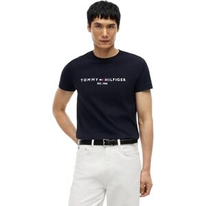 Tommy Hilfiger T-shirt de manga curta para homem Core Tommy logo gola redonda, Preto (jet black), L Tommy Hilfiger T-shirt de manga curta para homem Core Tommy logo gola redonda, Preto (jet black), L