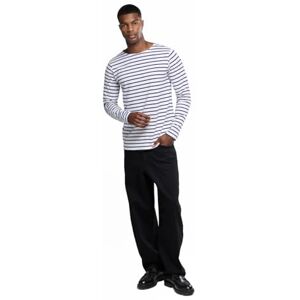 Armor Lux Marinière Plozévet Homme T-shirt de manga comprida para homem, Branco (400 branco/navio 400), S Armor Lux Marinière Plozévet Homme T-shirt de manga comprida para homem, Branco (400 branco/navio 400), S