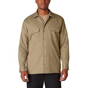 Dickies Camisa de manga comprida para homem, caqui (caqui), L Dickies Camisa de manga comprida para homem, caqui (caqui), L