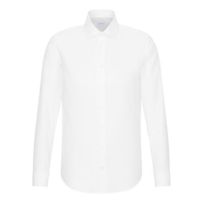 Seidensticker Corte ajustado camisa para homem, branco (Wei 01) Seidensticker Corte ajustado camisa para homem, branco (Wei 01)