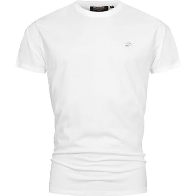 Indicode Homens Kloge t-shirt com gola redonda, Branco e ouro, Médio Indicode Homens Kloge t-shirt com gola redonda, Branco e ouro, Médio