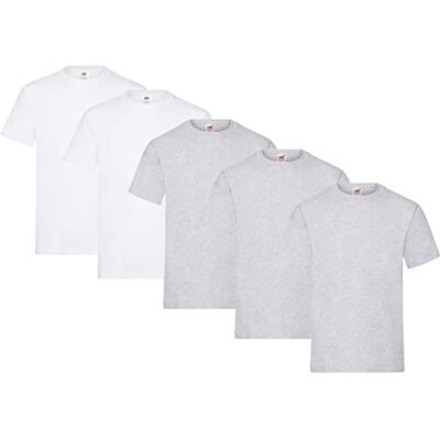 Fruit of the Loom Heavy Cotton tee Shirt 5 Pack Camiseta Hombre (Pack de 1) Fruit of the Loom Heavy Cotton tee Shirt 5 Pack Camiseta Hombre (Pack de 1)