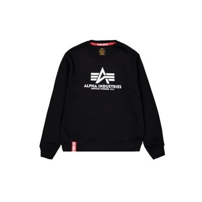 Alpha Basic Sweater Jersey, Schwarz (Black 03), S para homem Alpha Basic Sweater Jersey, Schwarz (Black 03), S para homem