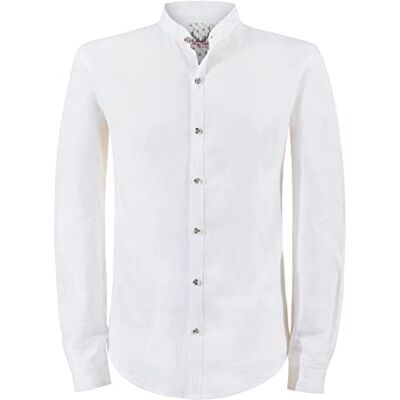 Stockerpoint Trachtenhemden para homem, Branco e ouro, XL Stockerpoint Trachtenhemden para homem, Branco e ouro, XL