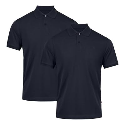 DANISH ENDURANCE Polo Masculino Manga Curta em Algodão Orgânico, Camisa de Vestir, Suave e Confortável, 1 ou 2 Pack, XXL DANISH ENDURANCE Polo Masculino Manga Curta em Algodão Orgânico, Camisa de Vestir, Suave e Confortável, 1 ou 2 Pack, XXL