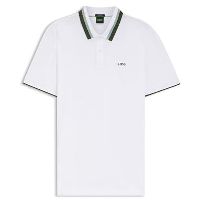 Boss Paddy T-shirt polo para homem, branco100, L Boss Paddy T-shirt polo para homem, branco100, L