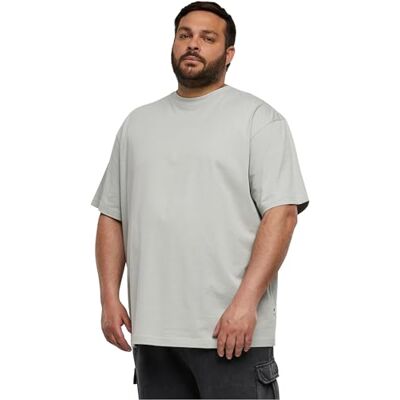Urban Classics Tall tee, Camisa Masculina Cinza Claro Regular, Luz asfalto, XXL Urban Classics Tall tee, Camisa Masculina Cinza Claro Regular, Luz asfalto, XXL