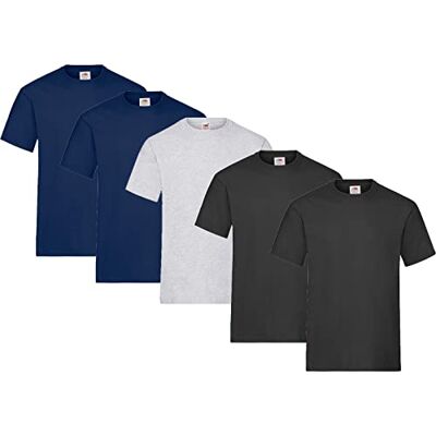 Fruit of the Loom Heavy Cotton tee Shirt 5 Pack Camiseta Hombre (Pack de 1) Fruit of the Loom Heavy Cotton tee Shirt 5 Pack Camiseta Hombre (Pack de 1)