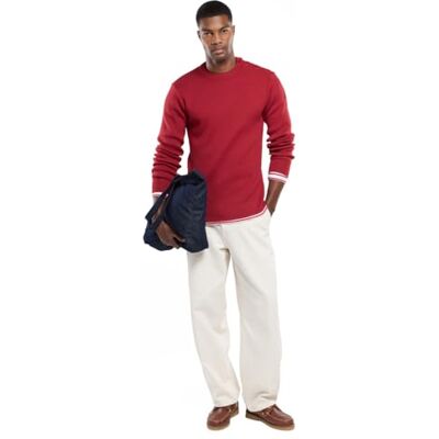 Armor Lux 1901 Jersey de manga comprida para homem, Rouge (Q99 Piment), L Armor Lux 1901 Jersey de manga comprida para homem, Rouge (Q99 Piment), L