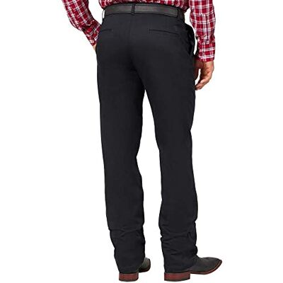 Wrangler Riata Pleated Relaxed Fit Casual Pant Calças para homem, Preto, 40 W/30 L Wrangler Riata Pleated Relaxed Fit Casual Pant Calças para homem, Preto, 40 W/30 L