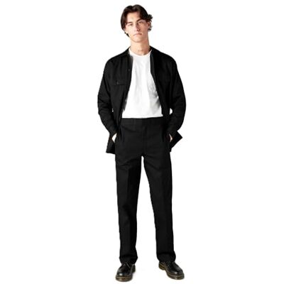 Dickies Camisa de manga comprida para homem, Preto e branco Dickies Camisa de manga comprida para homem, Preto e branco