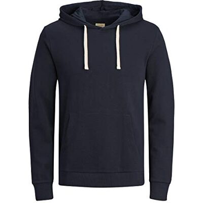JACK & JONES Jjeholmen Sweat Hood Noos, Casaco de malha com capuz para homem, Azul (Navy Blazer), L JACK & JONES Jjeholmen Sweat Hood Noos, Casaco de malha com capuz para homem, Azul (Navy Blazer), L
