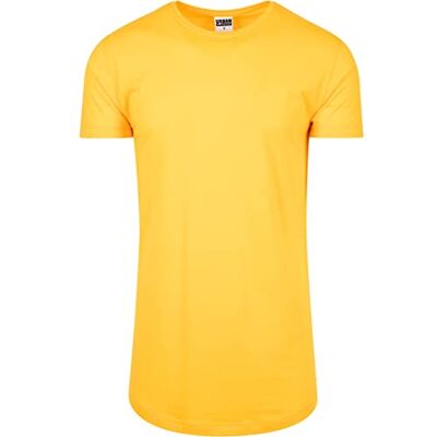 Urban Classics Shaped Long Tee, t-shirt para homem, amarelo (Chrome Yellow), M Urban Classics Shaped Long Tee, t-shirt para homem, amarelo (Chrome Yellow), M