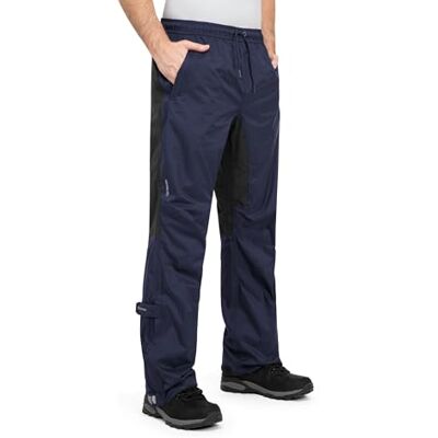 Höhenhorn Pluvia Calças de chuva para homem, impermeáveis, respiráveis, com bolsa de transporte, Azul escuro, L Höhenhorn Pluvia Calças de chuva para homem, impermeáveis, respiráveis, com bolsa de transporte, Azul escuro, L