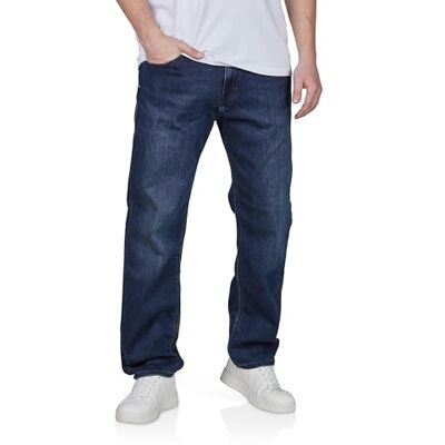 JACK & JONES JJICLARK Calças jeans para homem, elásticas, compridas, corte reto, cor azul e preto, tamanho 30, 31, 32, 33, 34, 36, 38, 30 W/30 L JACK & JONES JJICLARK Calças jeans para homem, elásticas, compridas, corte reto, cor azul e preto, tamanho 30, 31, 32, 33, 34, 36, 38, 30 W/30 L