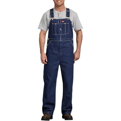 Dickies Bib Overall, Peto para homem, azul (Rnsd Ind/Blu Rnb), 38W / 32L Dickies Bib Overall, Peto para homem, azul (Rnsd Ind/Blu Rnb), 38W / 32L