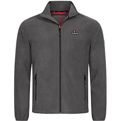 Höhenhorn Badus Casaco polar para homem fecho completo caminhadas ao ar livre caminhadas, cinzento Höhenhorn Badus Casaco polar para homem fecho completo caminhadas ao ar livre caminhadas, cinzento