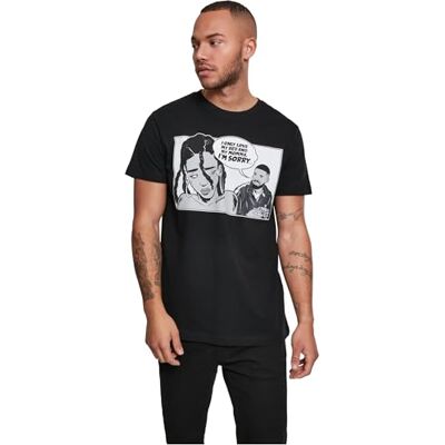 Tee T-shirt Sorry T-shirt para homem (pacote de 1), Preto (Black 00007) Tee T-shirt Sorry T-shirt para homem (pacote de 1), Preto (Black 00007)