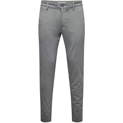 Only & Sons Calças Chino ONSMARK Slim Fit Calças Chino, Medium Grey Melange Only & Sons Calças Chino ONSMARK Slim Fit Calças Chino, Medium Grey Melange