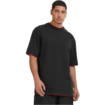 Urban Classics Tall tee Homem T-shirt Cinza Claro Largo, 3XL Urban Classics Tall tee Homem T-shirt Cinza Claro Largo, 3XL
