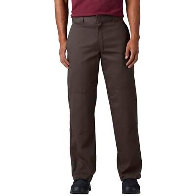 Dickies Loose Fit Double Knee Work Pants calças informais de negócios para homem, Castanho escuro, 34 W/30 L Dickies Loose Fit Double Knee Work Pants calças informais de negócios para homem, Castanho escuro, 34 W/30 L
