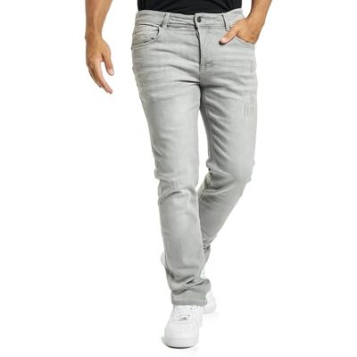 Brandit Jake Calças de ganga número 3 calças de homem, Chumbo Denim Brandit Jake Calças de ganga número 3 calças de homem, Chumbo Denim