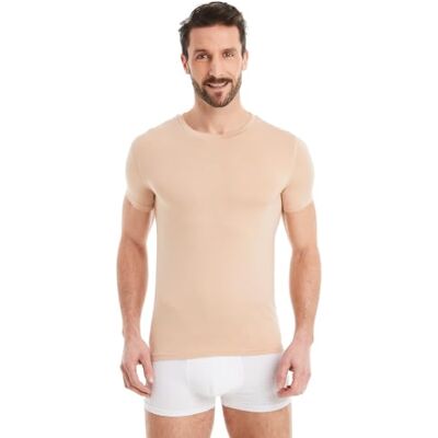 FINN T-shirt interior Business para homem de manga curta com gola redonda t-shirt interior de tecido original Lenzing® Modal a t-shirt debaixo de camisas e fatos FINN T-shirt interior Business para homem de manga curta com gola redonda t-shirt interior de tecido original Lenzing® Modal a t-shirt debaixo de camisas e fatos