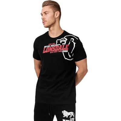 Lonsdale T-Shirt Camiseta de Manga Longa Walkey Maglia a Maniche Lunghe Homem (Pack de 1), Preto e branco Lonsdale T-Shirt Camiseta de Manga Longa Walkey Maglia a Maniche Lunghe Homem (Pack de 1), Preto e branco
