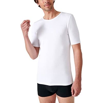 Damart T-shirt de gola redonda de malha Interlock Thermolactyl grau 3 t-shirt térmica homem, Branco, Pequeno Damart T-shirt de gola redonda de malha Interlock Thermolactyl grau 3 t-shirt térmica homem, Branco, Pequeno