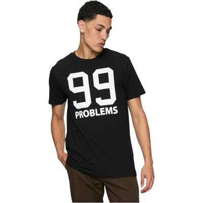 Tee Mister chá homem 99 Problems t-shirts, Preto Tee Mister chá homem 99 Problems t-shirts, Preto