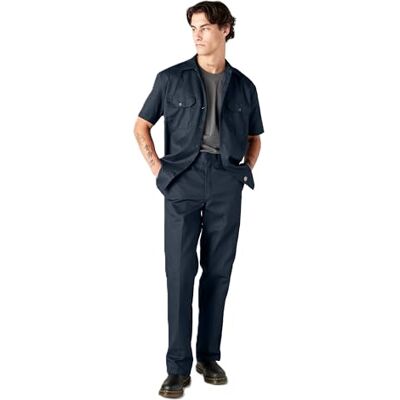 Dickies Camisa de trabalho de homem de mangas curtas Branco, Pequeno Dickies Camisa de trabalho de homem de mangas curtas Branco, Pequeno