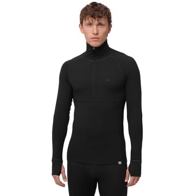 DANISH ENDURANCE Camisola de Meio Fecho de Correr em Merino para Homem, Roupa Interior Térmica Premium, Meio Fecho de Correr DANISH ENDURANCE Camisola de Meio Fecho de Correr em Merino para Homem, Roupa Interior Térmica Premium, Meio Fecho de Correr