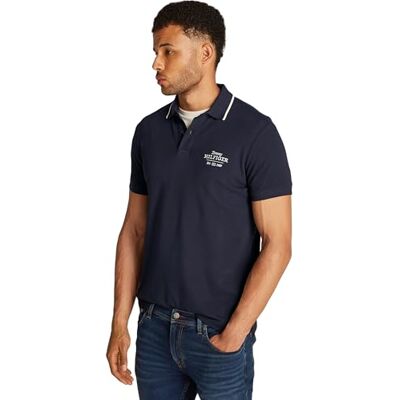 Tommy Hilfiger Polo de manga curta homem Left Chest Graphic Regular Fit, azul (Desert Sky), M Tommy Hilfiger Polo de manga curta homem Left Chest Graphic Regular Fit, azul (Desert Sky), M