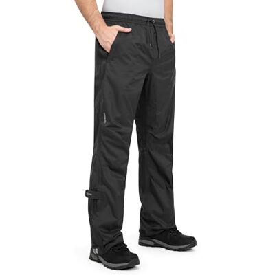 Höhenhorn Pluvia Calças de chuva para homem, impermeáveis, respiráveis, com bolsa de transporte, Preto Höhenhorn Pluvia Calças de chuva para homem, impermeáveis, respiráveis, com bolsa de transporte, Preto
