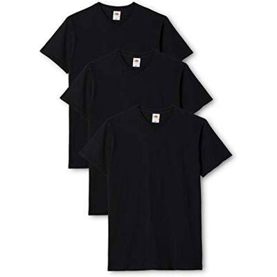Fruit of the Loom Valueweight V Neck T 3 Pack t-shirt para homem Fruit of the Loom Valueweight V Neck T 3 Pack t-shirt para homem