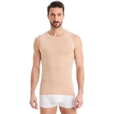 FINN T-shirt interior Business para homem sem mangas com gola redonda t-shirt interior de tecido original Lenzing® Modal a t-shirt debaixo de camisas e fatos, Cor pele, XXL FINN T-shirt interior Business para homem sem mangas com gola redonda t-shirt interior de tecido original Lenzing® Modal a t-shirt debaixo de camisas e fatos, Cor pele, XXL