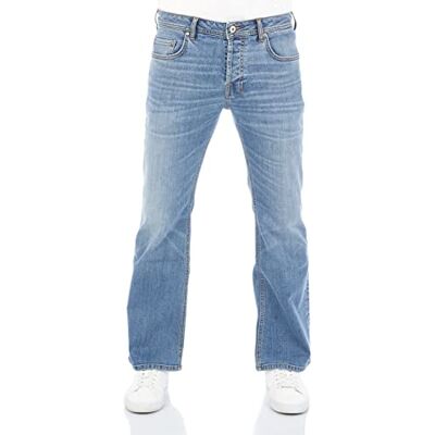 LTB Calças de ganga para homem Timor Bootcut de algodão jeans (cintura profunda), cor azul e preto w28 w29 w30 w31 w32 w33 w34 w36 w38 w40, Aiden Wash (53632), 38 W/30 L LTB Calças de ganga para homem Timor Bootcut de algodão jeans (cintura profunda), cor azul e preto w28 w29 w30 w31 w32 w33 w34 w36 w38 w40, Aiden Wash (53632), 38 W/30 L