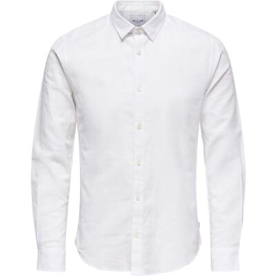 Only & Sons Camisa Onscaída, Branco, XL Only & Sons Camisa Onscaída, Branco, XL