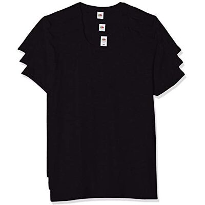 Fruit of the Loom Homem Iconic Tee, Lightweight Ringspun tee, 3 Pack T-shirt Not Applicable, preto (Black 36), L Fruit of the Loom Homem Iconic Tee, Lightweight Ringspun tee, 3 Pack T-shirt Not Applicable, preto (Black 36), L