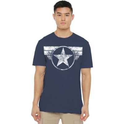 Marvel Cap logótipo T-shirt para homem, embalagem de 1 Marvel Cap logótipo T-shirt para homem, embalagem de 1