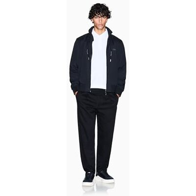Giorgio Armani Essential, Down Side Logo Lettering Patch t-shirt para homem Giorgio Armani Essential, Down Side Logo Lettering Patch t-shirt para homem