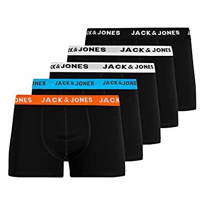 JACK & JONES , Homem, preto preto/detalhe: Branco/2 laranja/azul/preto, S JACK & JONES , Homem, preto preto/detalhe: Branco/2 laranja/azul/preto, S