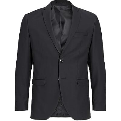 JACK & JONES Blazer de Um Botão JPRSOLARIS Corte Super Slim Fit, Preto (preto preto) JACK & JONES Blazer de Um Botão JPRSOLARIS Corte Super Slim Fit, Preto (preto preto)